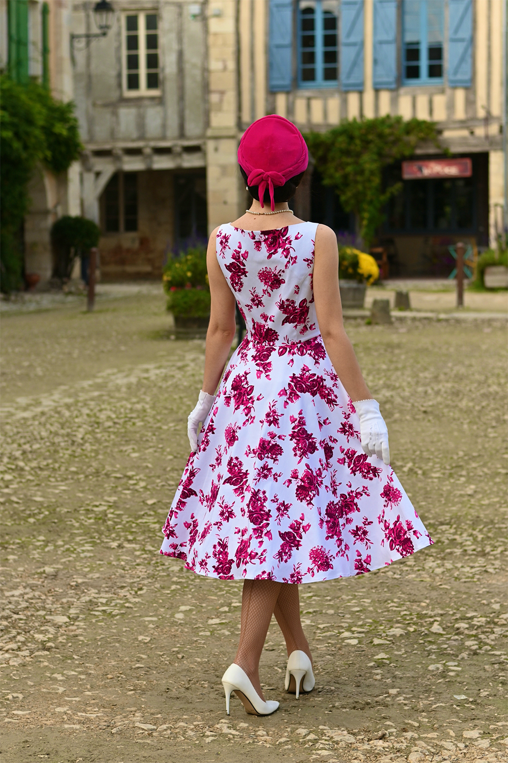 Pink Rosaceae Swing Dress